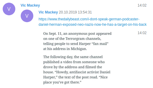 "Vic Mackey" boasts about his failed dox