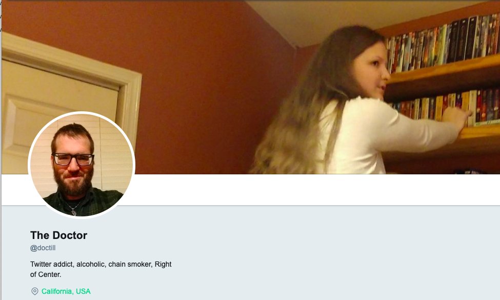 "Doctor Illusion" pictured with "Lady Misogyny" on a Twitter profile.