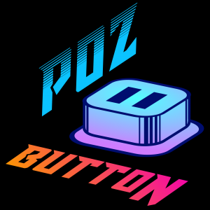 Logo for "The Poz Button" podcast.