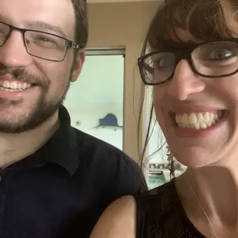 Jesse Daniel Ogden, aka "Borzoi" (L), and his wife Rachel Elizabeth (R).