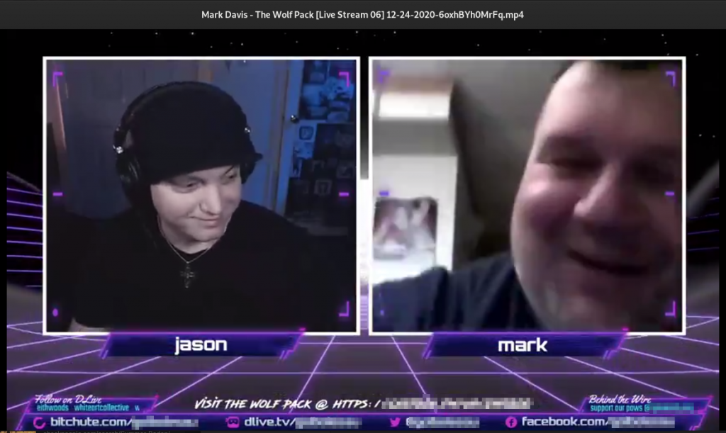 Mark Davis on a live stream with "Goiboi Esau" aka "Jason Augustus."