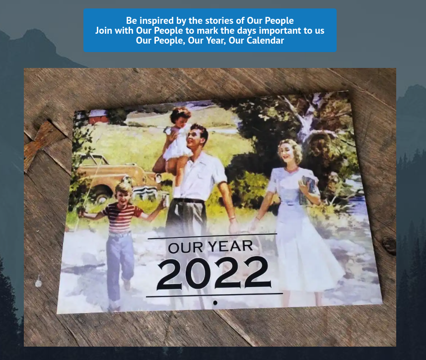Image of the "Our People, Our Year" white nationalist calendar from the sales website.