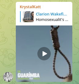 "Krystal Katt"s response to a discussion of homosexuality is a noose.