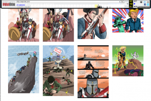 "Jinjerzilla" posted the same illustration (bottom right) on his online portfolio. 