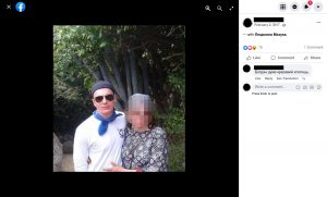 Bogdan Polishuk (left) with his mother in a Facebook post. The comment "Богдан дуже красивий хлопець" translates to "Bogdan is a very handsome guy." Tagged in the post is Людмила Мазука (Liudmyla Mazuka), wife to former Ukrainian ambassador to the United States Valeriy Chaly (2015-2019). 