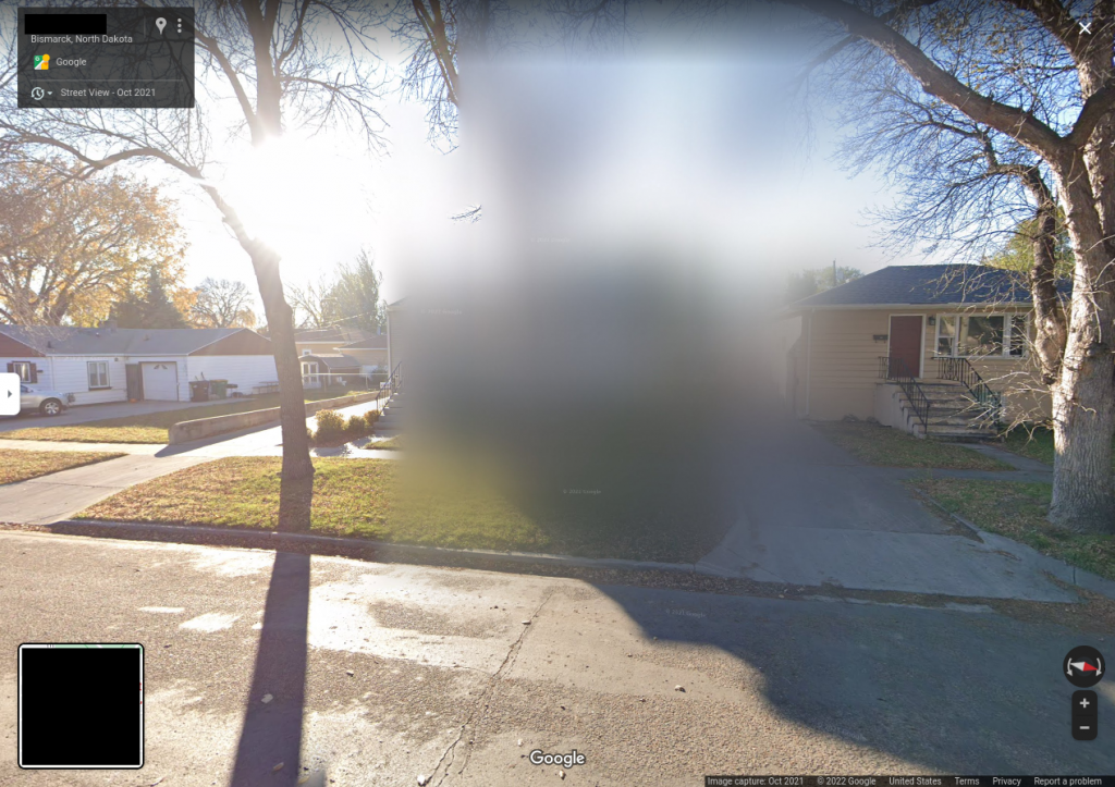 The address we had for Michael Newidomy was curiously blurred out on Google Maps.