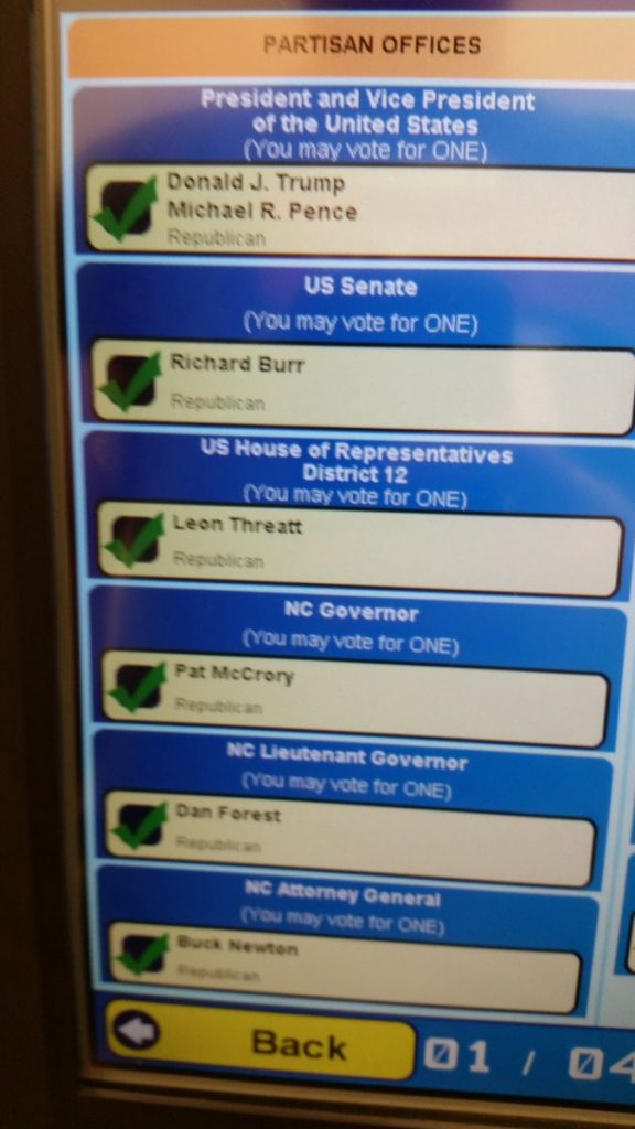 "Mitch Hoob" once posted his electronic voting ballot on social media.