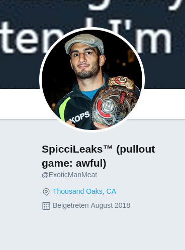 "Spicci" often used the image of MMA fighter Gegard Mousasi as a profile picture.