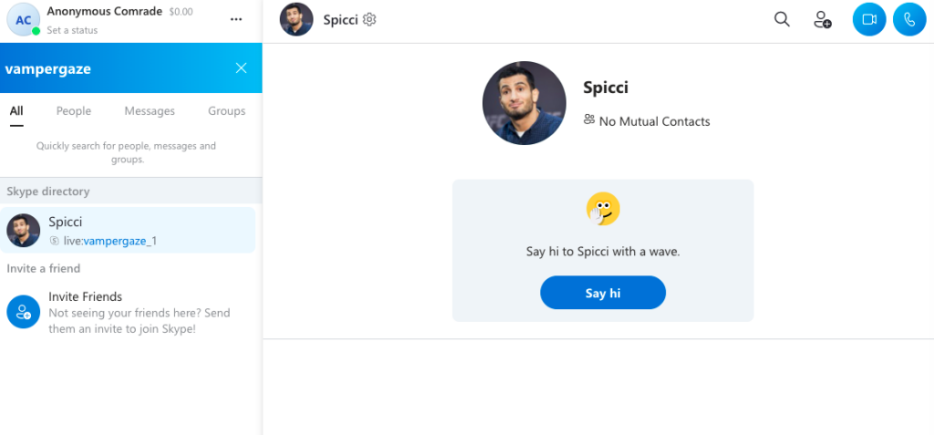 This Skype account is current.