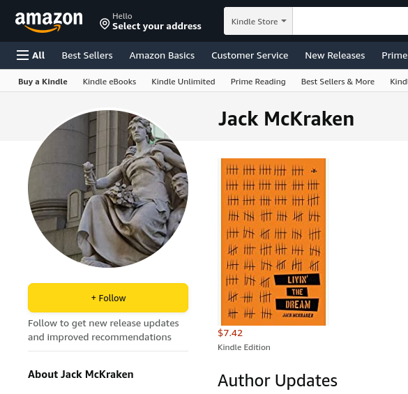 "Jack McKraken"'s Amazon author page