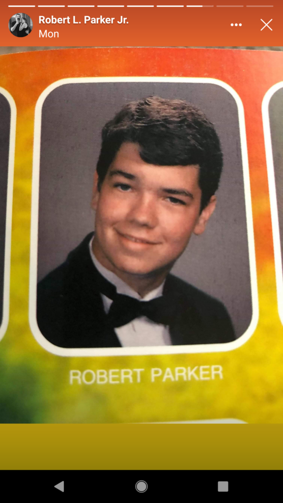 Robert Lee Parker Jr in a yearbook photo from Sebring High School.