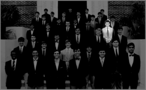 Freeman Rudolph Matthews III (highlighted) in his graduating class photo at Jesuit High School in New Orleans, 2015.