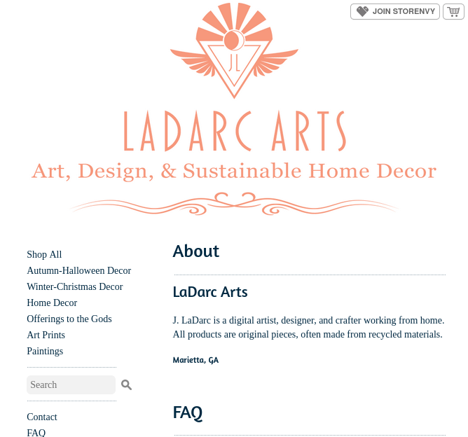 J. LaDarc's webstore at Storenvy claims she is located in Mariettta, Georgia.