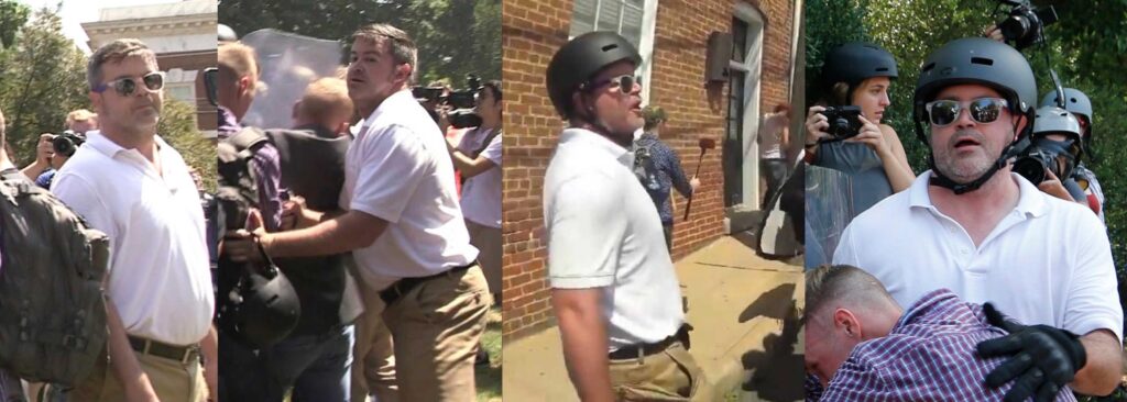 Ben Arvin at the "Unite the Right" rally.