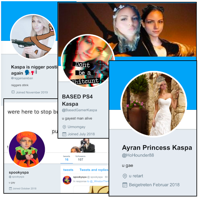 A small selection of "Kaspa" accounts.